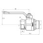Кран шаровой Icma 1"1/4 прямой №352 - 2