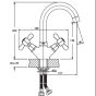 Смеситель для умывальника HAIBA DOMINOX 274 HB0088 - 3