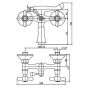 Смеситель для ванны HAIBA DOMINOX 142 SATIN HB0066 - 3