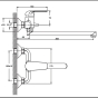 Смеситель для ванны Haiba Dario 006 HB0858 - 4