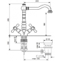 Смеситель для раковины Emmevi Old BR12613 - 2