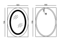 Зеркало MIXXUS Plain MV02-50x70 часы, LED-подсветка, антизапотевка (MI6010) - 5