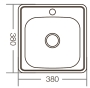 Мойка кухонная ZERIX Z3838-06-160MD micro decor (ZM5574) - 3