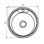 Мойка кухонная ZERIX Z490-06-170D decor (ZM0579) - 2