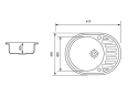 Мойка гранитная кухонная ZERIX ZS-6250R-07 Marble (ZX4550) - 6