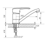 Смеситель для раковины ZERIX PAN-B 181 ZX0185 - 2
