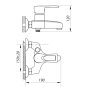 Смеситель для ванны ZERIX FAD 182 ZX2648 - 4