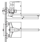 Смеситель для ванны Haiba Ceba 006 HB0030 - 3