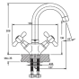 Смеситель для раковин Haiba Dominox 274 HB0087 - 2