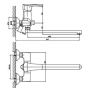 Смеситель для ванны Haiba Focus 006 euro HB0120 - 4