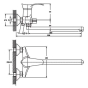 Смеситель для ванны Haiba Eris 006 euro HB0100 - 3