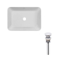 Раковина Qtap Virgo 490х350х110 White з донним клапаном PU02 (QT18112261WN47305) - 1