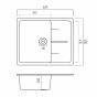 Гранитная мойка для кухни Platinum 6250 Zirkone матовый микс (PLA000040787) - 6