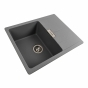 Гранитная мойка для кухни Platinum 6250 Zirkone матовый, серый металлик (PLA000040792) - 2