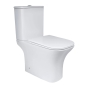 Унітаз-компакт Qtap Presto Quadro безободковий з сидінням Soft-close (QT24221215AW) - 1