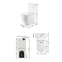 Унитаз напольный Qtap Virgo Ultra Quiet безободковый с сиденьем Soft-Close WHITE (QT18226092AW) - 5