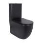 Унітаз для підлоги Qtap Robin Ultra Quiet безободковий з сидінням Soft-Close Matt Black (QT13226083AMB) - 1