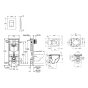 Комплект 4в1: Інсталяція Grohe Rapid SL 3в1 38772001 + Унітаз безободковий Kroner Harz WHI493736 RIMLESS з сидінням Slim Duroplast / Soft-close / Quick relase KH493736WHIR (CV033817) - 11