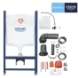 Комплект 4 в 1: Інсталяція GROHE Solido 3 в 1 3884966Q + Унітаз безободковий Kroner Oker WHI533536 RIMLESS з сидінням Slim Duroplast / Soft-close / Quick relase KO533536WHIR (CV0338 - 3