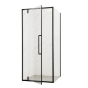 Душова кабіна без піддону Mixxus Premium Bevel SC01-90x90x195-TR Black прозоре скло 6мм (MI6864) - 2