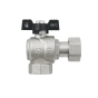 Кран кутовий з накидною гайкою Raftec PN40 ВВ 3/4" метелик DRBZ2 (RAF43597) - 2