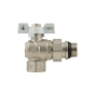 Кран кутовий з американкою Raftec WHITE DN15 1/2" з антипротечкою метелик WRBS-1 (RAF71760) - 2