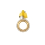 Кран шаровый Raftec YELLOW PN40 НВ 1/2" бабочка GRB11 (RAF39508) - 2