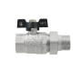 Кран шаровый с американкой Raftec BLACK PN40 ВН 3/4" бабочка DRBS2 (RAF21648) - 2