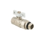 Кран шаровый с американкой Raftec WHITE DN20 3/4" с антипротечкой бабочка WRB-2 (RAF71756) - 1