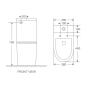 Унітаз-компакт Mixxus Premium Bevel-0402-R система змиву RIMLESS (MP6474) - 6