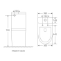 Унітаз-компакт Mixxus Premium Ellipse-0402-R система змиву RIMLESS (MP6468) - 6