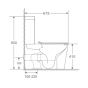 Унітаз-компакт Mixxus Premium Quadro-0402-R система змиву RIMLESS (MP6458) - 5