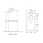 Унітаз-компакт Mixxus Premium Quadro-0402-R система змиву RIMLESS (MP6458) - 6