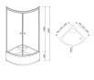 Душевая кабина SanitAir 80x80см SA593681 - 2