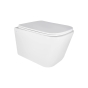 Комплект: Qtap Crow Ultra Quiet унітаз підвісний QT05335171W + Nest комплект інсталяції 4в1 (лінійна клавіша Chrome) QT0133M425 + M08381CRM (QT05335171W45132) - 4