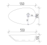 Умивальник накладний VBI Trento 55 White (VBI-011900) - 4