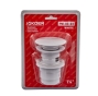Донний клапан для умивальника KOER PW-03-03 1 1/4'' кнопка, білий (KR3395) - 3