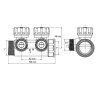 Коллектор вентильный с адаптером KOER KR.1127-4 - 1"x4 - 3/4 WAYS евроконус-плоскость (KR4948) - 3