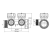 Коллектор вентильный с адаптером KOER KR.1127-3 - 1"x3 - 3/4 WAYS евроконус-плоскость (KR4947) - 3