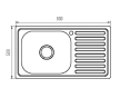 Кухонная мойка ZERIX Z8050L-06-160MD Micro Decor (ZS0594) - 3