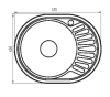 Кухонная мойка ZERIX Z5745-06-160MD Micro Decor (ZS0562) - 3