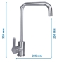 Змішувач для кухні Mixxus DAX-011-G (MI5991) - 2