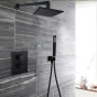 Верхний душ Paffoni Syncro King 300x300mm, черный (ZSOF078NO) - 2