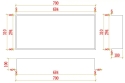 Полка в ванную встроенная Nett YB-70, горизонтальная, черная (NET0121420) - 4