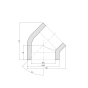 Кутник Thermo Alliance 75*(45) (DSE107) - 3