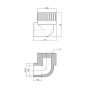 Кутник Thermo Alliance 25*3/4в (DSE2035) - 3