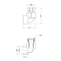 Кутник з накидною гайкою Thermo Alliance 25*3/4 (DSE702) - 3