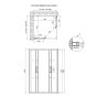 Душова кабіна Qtap Taurus CRM1011SC6 + піддон TERN 301112, квадратний, 100x100x12, акриловий + ніжки, діаметр зливу 90 мм (SD00045637) - 6
