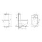 Унітаз для підлоги Qtap Robin New Ultra Quiet, сидіння Slim Duroplast/Soft-close/Quick relase бачок 3/7.15L 660x360x855 мм (QT13226083AW) - 7