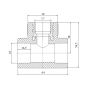 Трійник PPR Blue Ocean 25х1/2" х25 ВР (BOITTX2501XXX) - 2